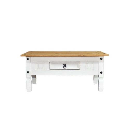 Mesa De Living Rustica Blanco Mdc888b Chica