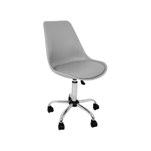 Silla Escritorio Eames Con Almohadon Gris