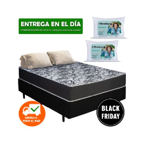 Sommier 2 plazas 100% espuma - 2 almohadas de regalo!