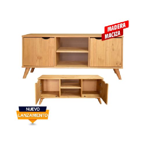 Rack Aparador en madera maciza 2 puertas