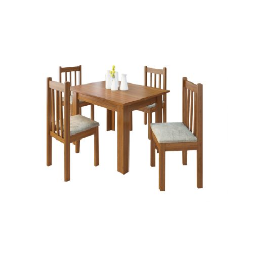 Juego de comedor mesa y 4 sillas madera maciza