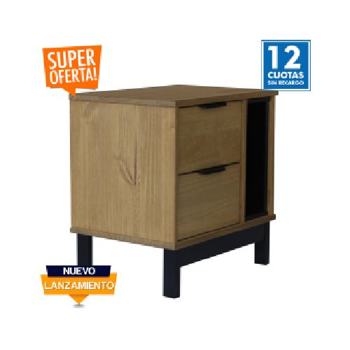 Mesa de luz 2 cajones madera maciza OFERTA