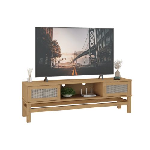 Rack para TV - Madera maciza Ratan Natural