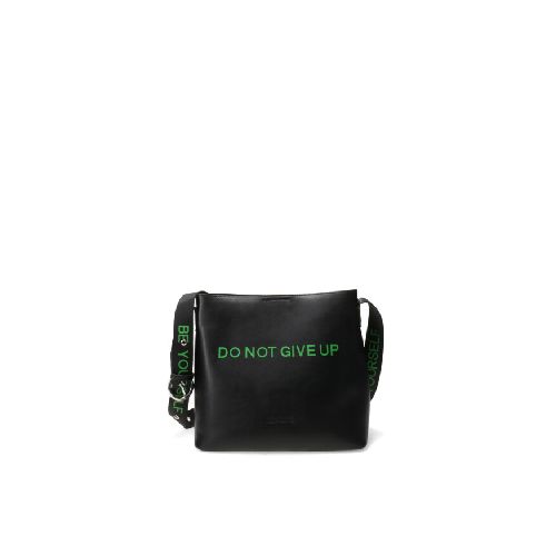 Cartera GIVE UP con frase estampada MissCarol - Black