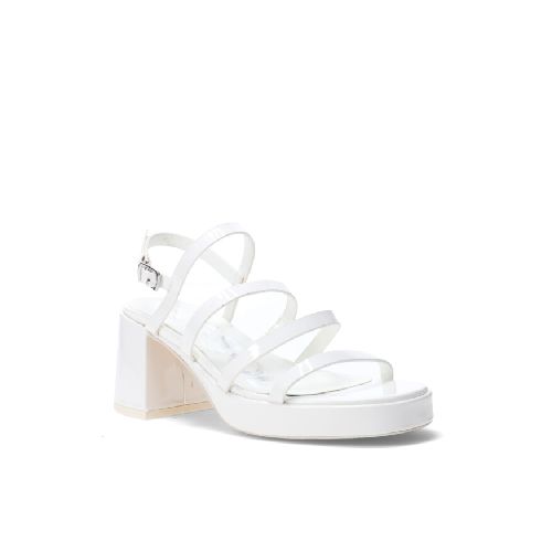 Sandalia RAQCHI de fiesta con tiras finas MissCarol - White Patent