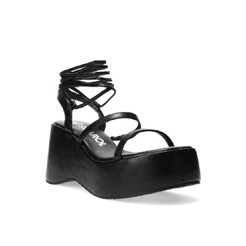 Sandalia LYNDON con tiras y plataforma MissCarol - Black