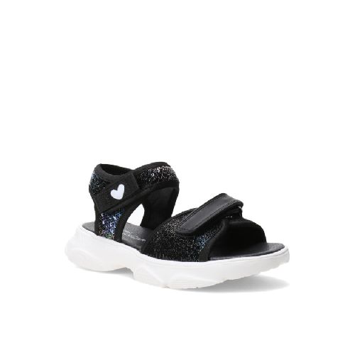 Sandalia Zaion con lentejuelas y velcro MINI MissCarol - Black