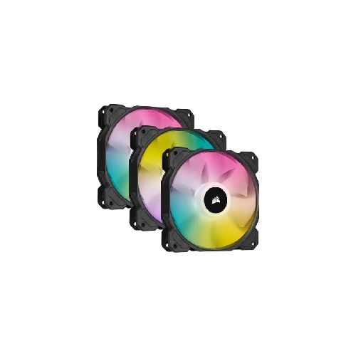 Fan Cooler CORSAIR Sp120mm RGB Elite X3 con Lightning node Negro