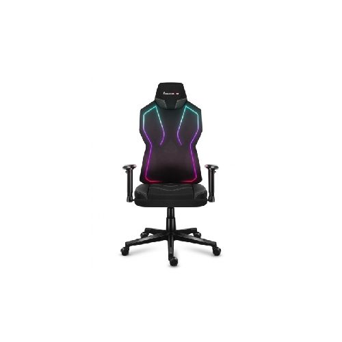 Silla Gamer HUZARO Combat 6.2 RGB Mesh Tela Hasta 140kg Regulable Ergonomica Reclinable 160 Grados Almohadones