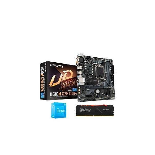 Kit Actualizacion Intel Core i3 12100 Ram 8Gb Ddr4 3200Mhz Rgb Motherboard h610