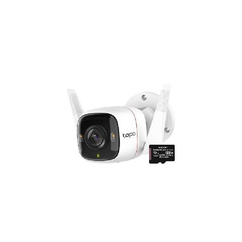 Camara Seguridad Tplink Tapo C320ws Wifi 2K 2560x1440 4mp Exterior Nocturna Incluye Memoria MicroSD 128Gb C10