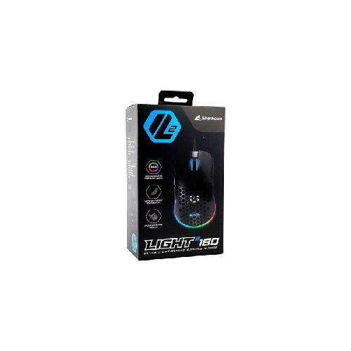 Mouse Gamer Sharkoon Light2 180 Rgb 12000Dpi 63Grs Ultra Ligero 6 Botones Programables Longitud de Cable 1.8m