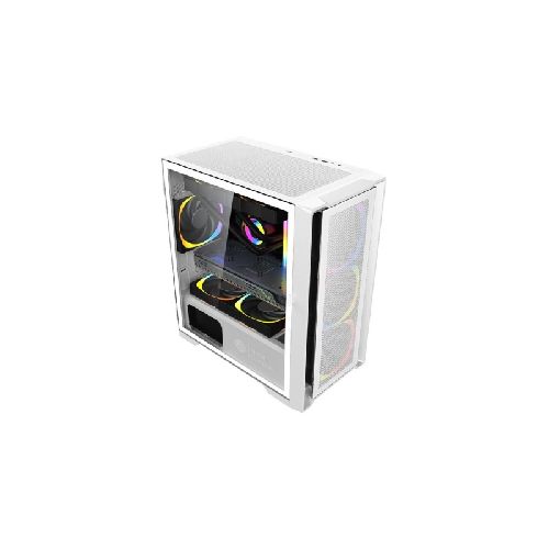 Gabinete Gamer Shot Gaming 8505 Atx Con Lateral De Vidrio Templado Blanco