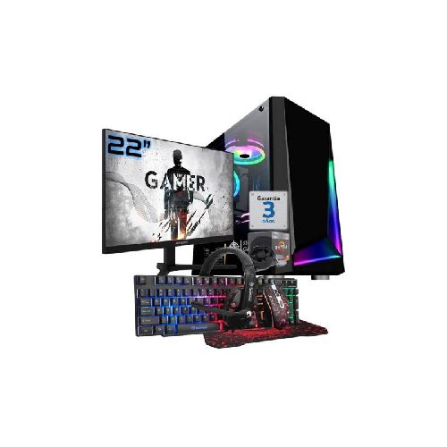 PC Gamer AMD Ryzen 3 5300G Ram 16Gb Ssd Nvme 1Tb Video Vega 6 Wifi Bt Monitor 22 100Hz Teclado Mouse Auricular W10