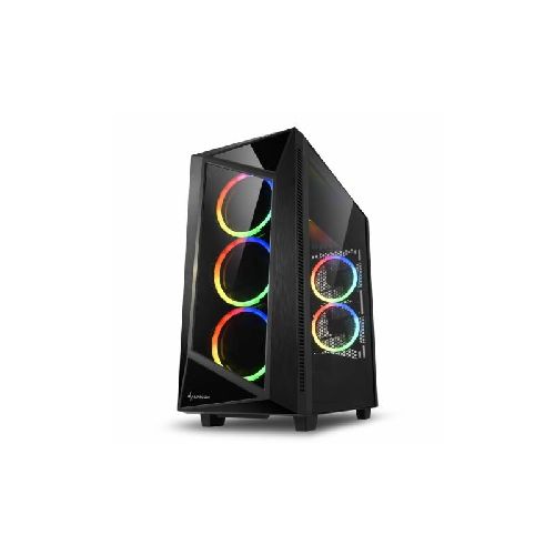 Gabinete Gamer Sharkonn Rev200 Argb 5 Fanes 120mm Hub 8 Port