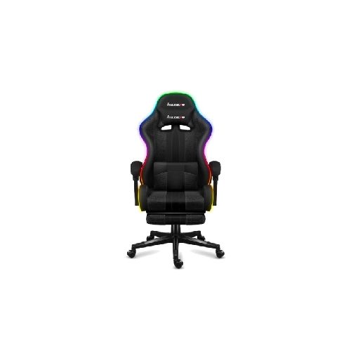 Silla Gamer HUZARO Force 4.7 RGB Cuero Hasta 140kg Regulable Ergonomica Reclinable 160 Grados Cojines PowerBank