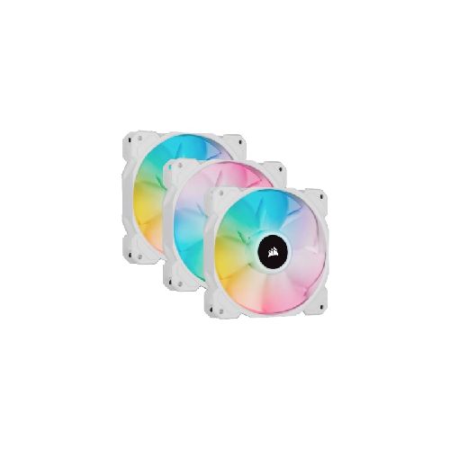 Fan Cooler CORSAIR Sp120mm RGB Elite X3 con Lightning node Blanco