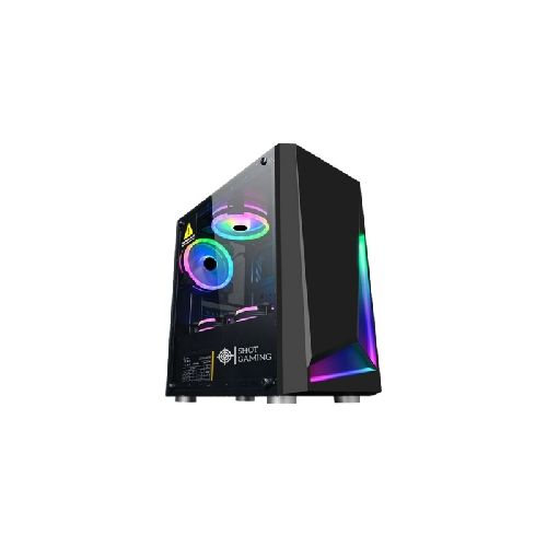 Gabinete Gamer Shot Gaming 8192 Rgb Atx Con Lateral De Vidrio Templado