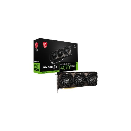 Tarjeta De Video MSI Rtx 4070Ti 16Gb Super 3X Shadow OC GDdr6x Hdmi Dp Nvidia GeForce Pci-e 4.0 256bits DirectX OpenGL