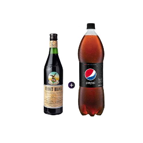 1 Fernet Branca 750ml + 1 Pepsi Black 2 L