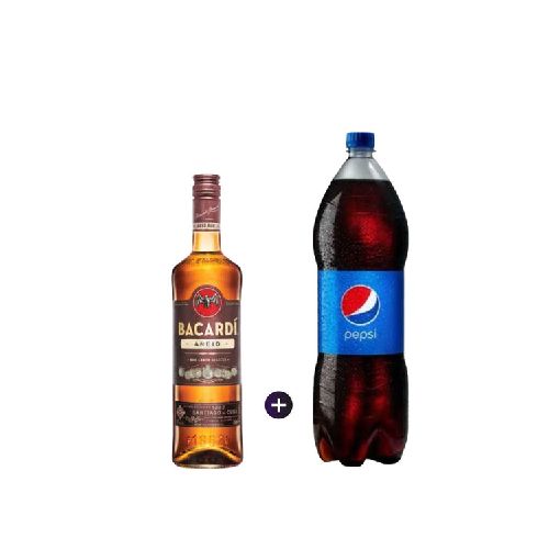 Ron Bacardí Añejo 750ml + Pepsi común o Black 2lt