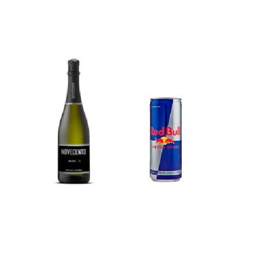 4 Red Bull 250ml + Espumante NovecentoExtra Brut 750