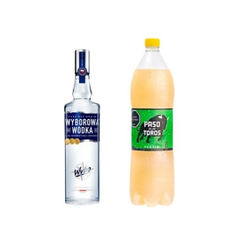 Vodka Wyborowa 750 ml + Pomelo PDT 1.5 Regular o Light