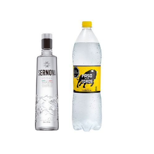 Vodka Sernova 700ml + Tónica  PDT 1.5 Regular o Sin Azúcar  Tienda La Oriental