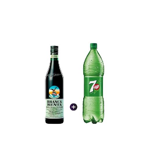 Fernet Branca Menta 750ml + 7up 1.5LT