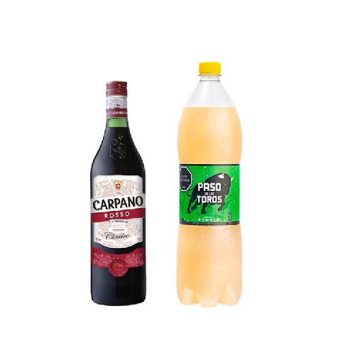 Vermouth Carpano Rosso 950ml + PDT Pomelo 1.5LT Regular o Sin Azúcar