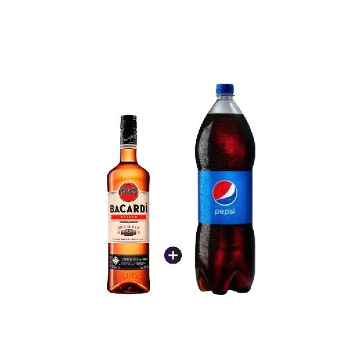 Ron Bacardí Spiced 750ml + Pepsi Regular o Black 2lt