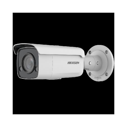 Hikvision Cámara IP Bullet fija AcuSense de 2MP con luz estroboscópica y advertencia audible (DS-2CD2T26G2-ISU/SL)