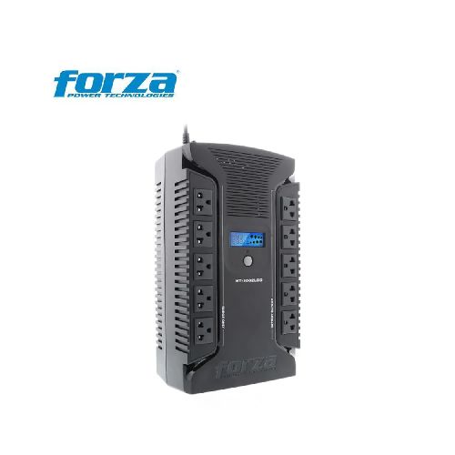 Forza UPS interactiva 1000VA 600W con protección coaxial y puertos USB para carga (HT-1002LCD)