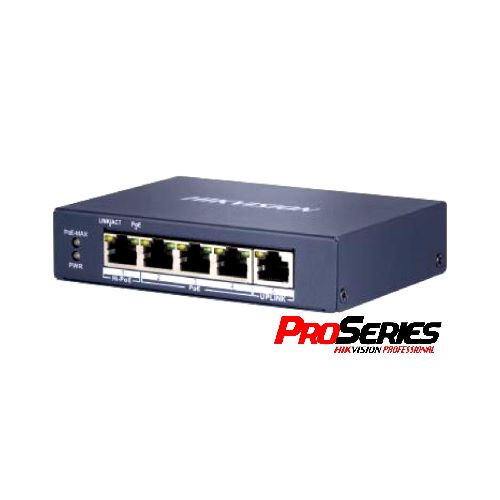 Switch PoE Hikvision PRO 5 puertos gigabit 60w