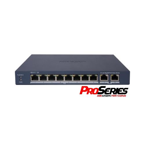 Switch PoE Hikvision PRO 10 puertos gigabit 110w admin.