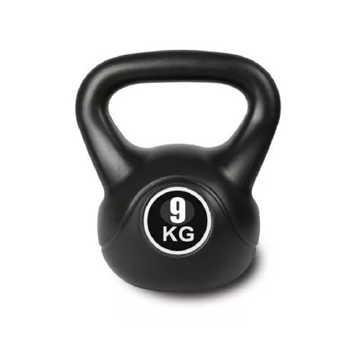 Pesa Rusa Kettlebell De Mano Recubierta De Plastico 9 Kg