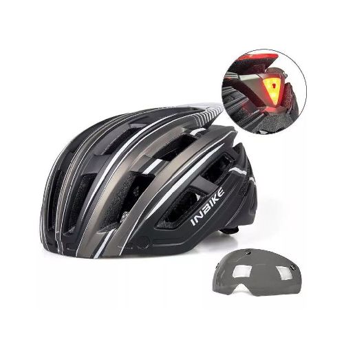 Casco Bicicleta Ciclismo Lente Magnetico luz LED mx-7