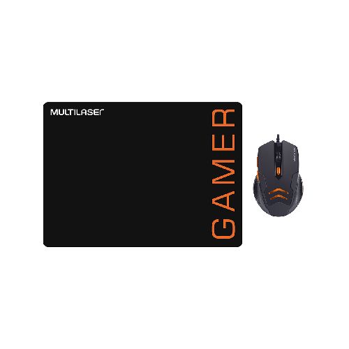 Mouse Gamer 3200 DPI 6B+PAD NE/N Multilaser MO274