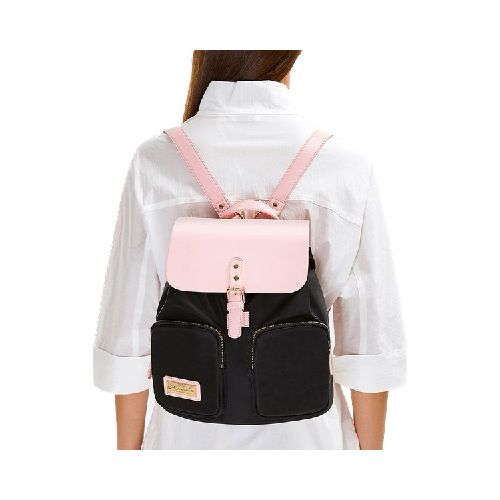 Mochila Gaston Luga Pärlan Negro/Rosado