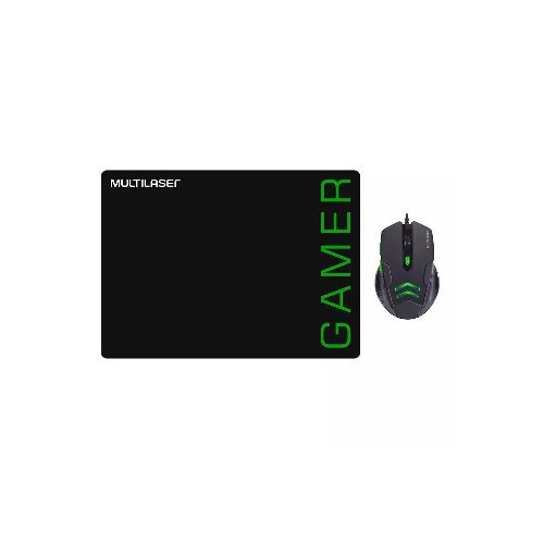 Mouse Gamer 3200 DPI 6B+Pad NE/V Multilaser MO273