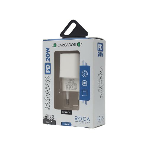 Cargador Rápido 20w Tipo C S/Cable Blanco