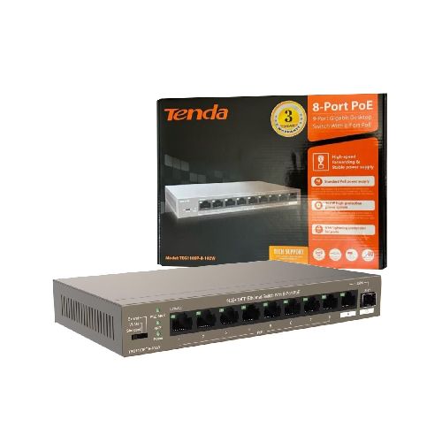 Switch Tenda PoE 8 puertos gigabit 102W