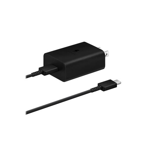 Cargador Original Samsung 15W con cable USB-C a USB-C Negro