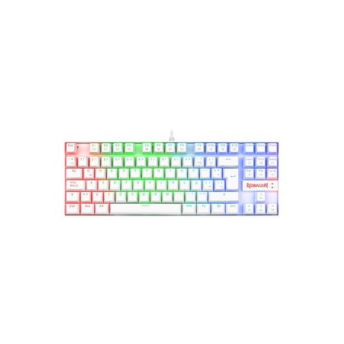 Teclado Gamer Redragon Kumara White RGB Switch Red