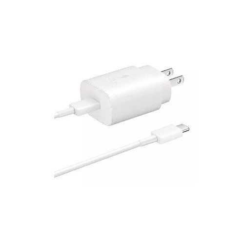 Cargador Original Samsung 15W con cable USB-C a USB-C Blanco