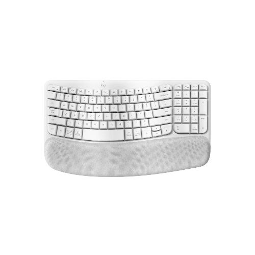 Teclado inalámbrico Logitech 920-012279 Wave Keys Ergo Blanc