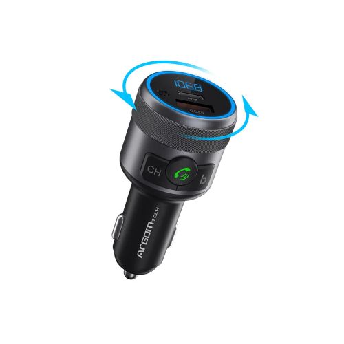 Cargador Para Auto Argom Manos Libres Bluetooth USB USB-C