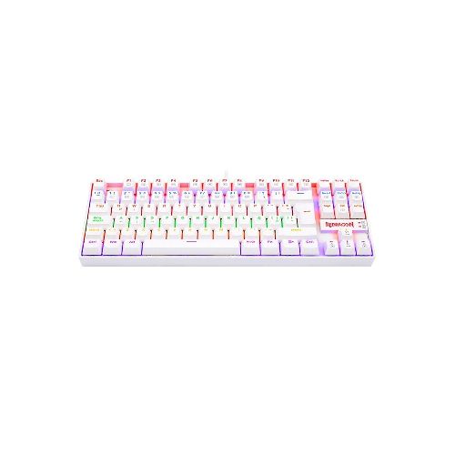 Teclado Gamer Redragon Kumara Rainbow White Switch Red