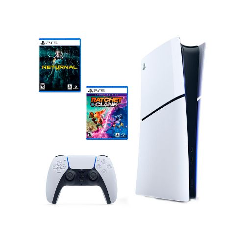 Consola Sony Playstation 5 Slim Digital PS5 1TB + 2 Juegos