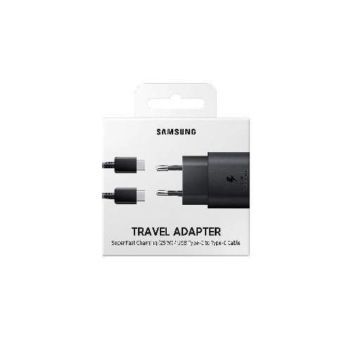 CARGADOR ADAPTADOR SAMSUNG 25W USB-C + CABLE USB-C A USB-C  